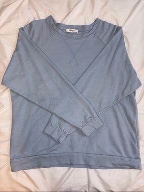 Zenana Outfitters Women’s Dusty Blue Crewneck Sweater